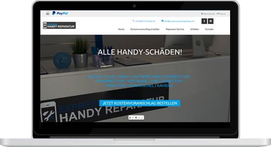 responsive desktop Kostenvoranschlag Handy